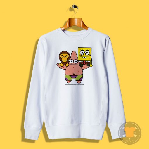 2008 Baby milo Bape X Spongebob Rare Sweatshirt