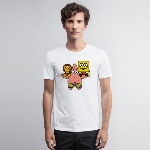 2008 Baby milo Bape X Spongebob Rare T Shirt