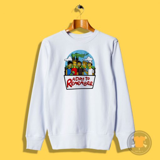 A Day To Remember Mens Simpsons Sweatshirt