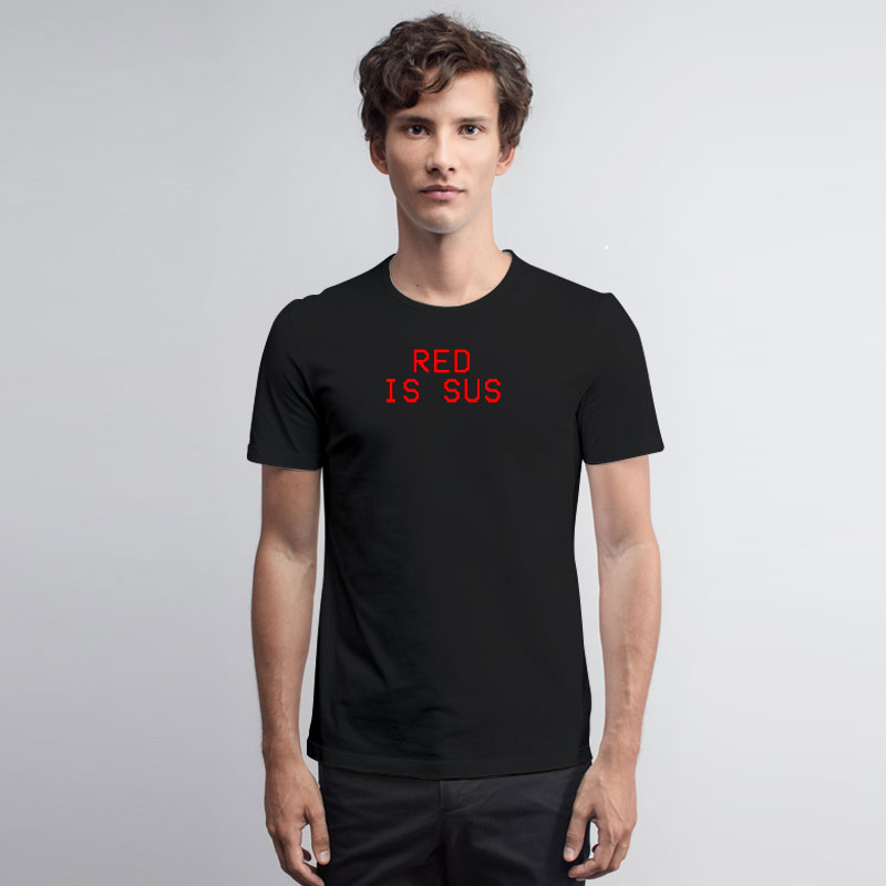 AMONG US GAME Red Is Sus Imposter Game T Shirt