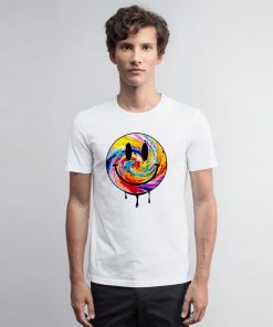 Acid Dripping Smiley Face Tie Dye T Shirt