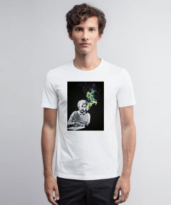 Albert Einstein Smoking Colors T Shirt