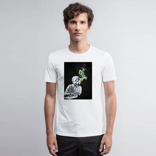 Albert Einstein Smoking Colors T Shirt