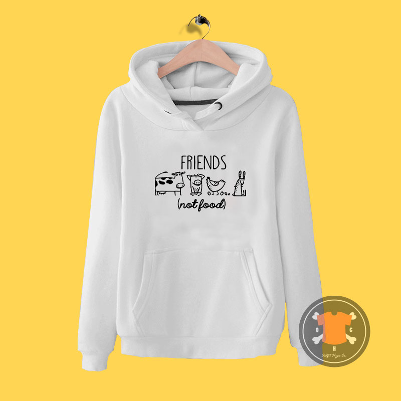 Animal Rights Rescue Friends Not Food Hoodie