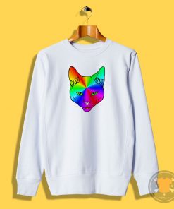Cats Rule Rainbow Meow Sweatshirt
