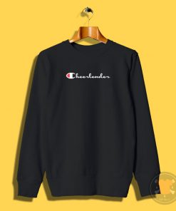 Cheerleader Champion Logo Black Sweatshirt
