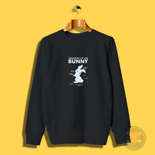 Cute Anatomy Of A Bunny Rabbit Sweatshirt
