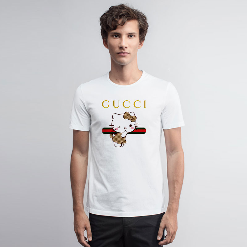 Find Outfit Hello Kitty Gucci Stripe T-Shirt for Today 