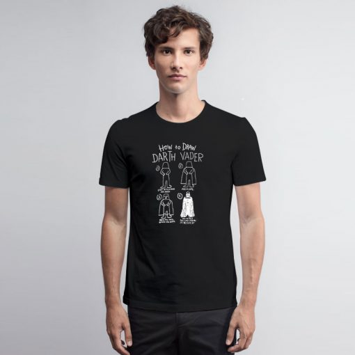 How To Draw Darth Vader Star Wars T Shirt