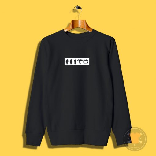 Person Woman Man Camera TV Cognitive Test Sweatshirt