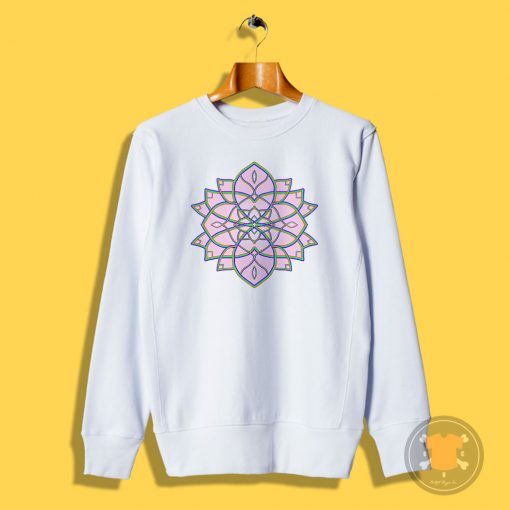 Pink Radial Mandala Flower Sweatshirt