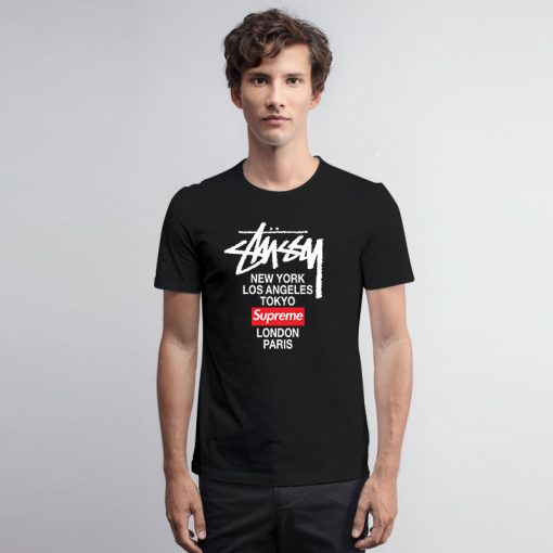 Supreme x Stussy Collab T Shirt