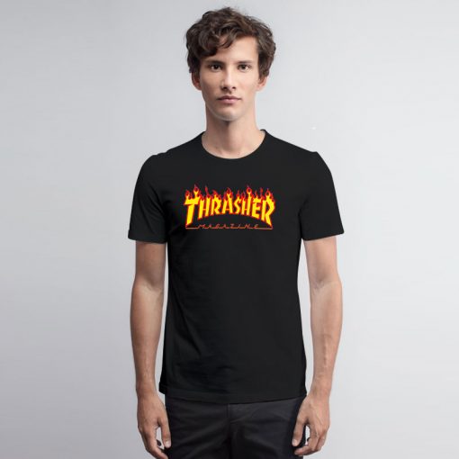 Thrasher Flame Magazine T Shirt