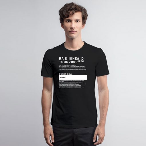 Tour 2009 Radiohead Crew T Shirt