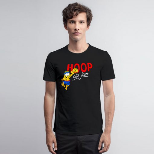 Vintage Garfield HOOP DU JOUR Black T Shirt