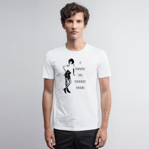 Vintage I Want To Break Freddie Mercury Queen T Shirt