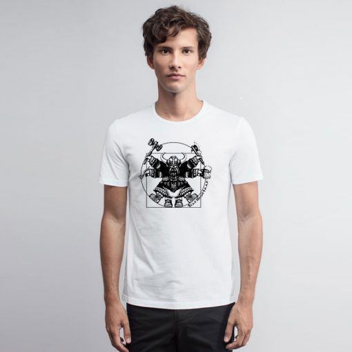 Vitruvian Dwarf White T Shirt