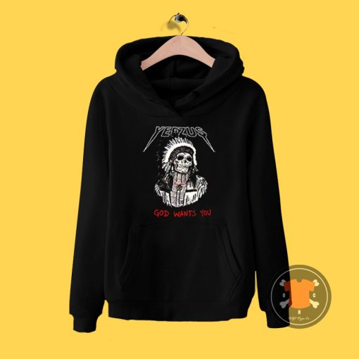 Red Indian Skeleton Yeezus Tour Hoodie