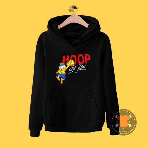 Vintage Garfield HOOP DU JOUR Black Hoodie