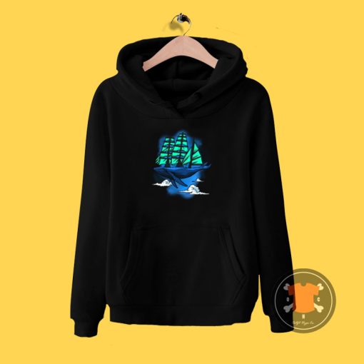 Whale sailboat Hoodie