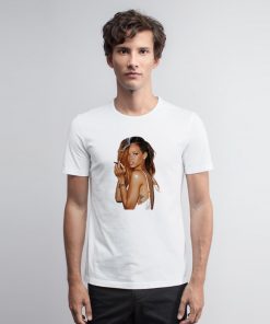 Rihanna Smoking Cigarette T Shirtrette