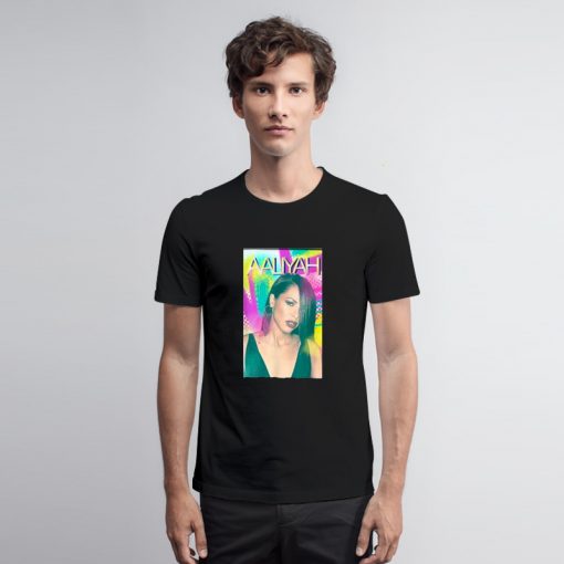 Aaliyah 90s Color Splash T Shirt