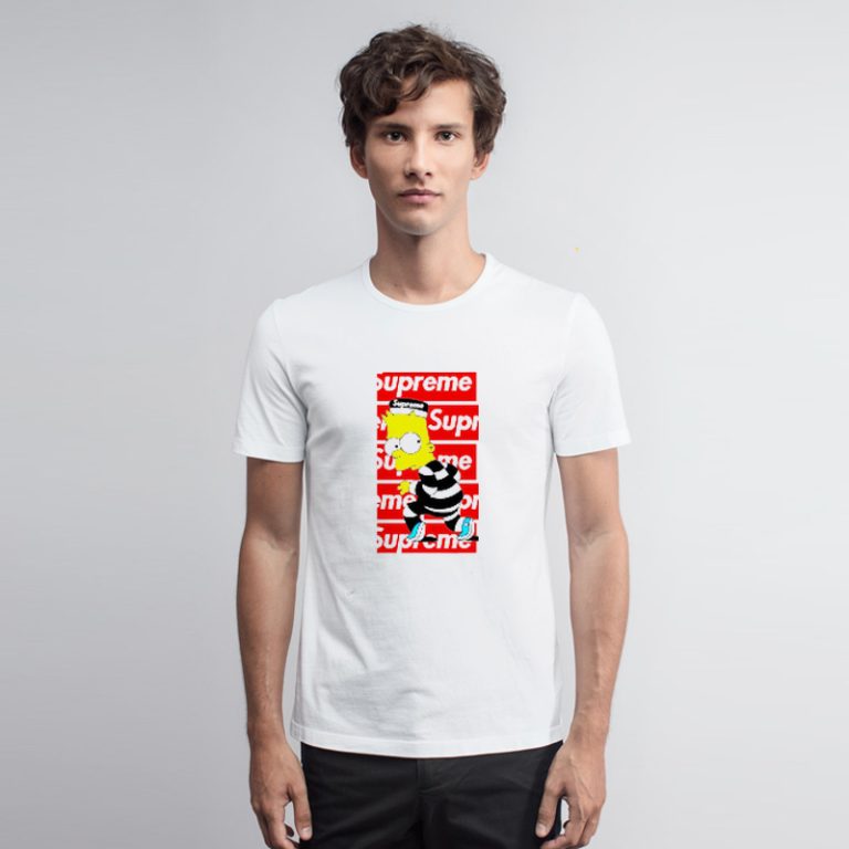 Find Outfit Bart Simpson Supreme Parody T Shirt for Today Outfithype