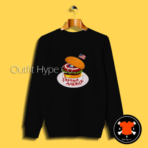 Marvel Captain America Burger Sweatshirt