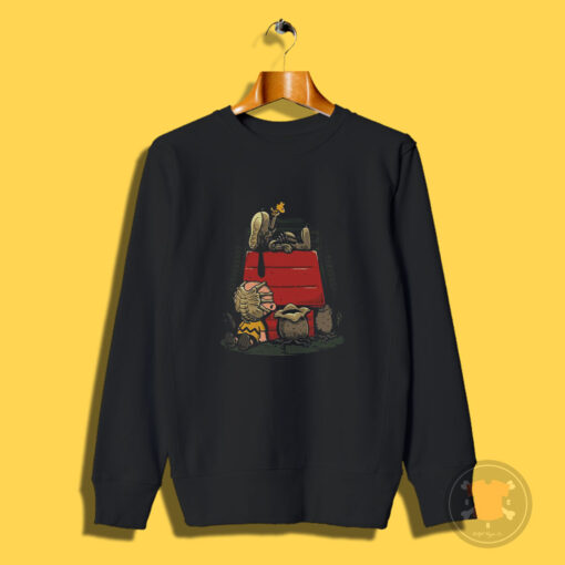 Charlie Brown Aliens Face Hugger Snoopy Sweatshirt