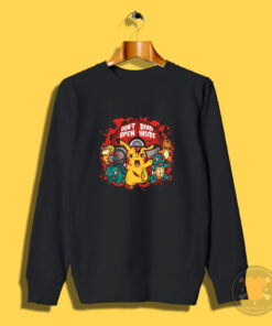 Don't Open Dead Inside Pikachu Zombie Pokemon Sweatshirt