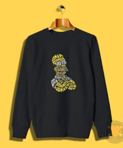 Homer Simpson Word Art Calligram Sweatshirt