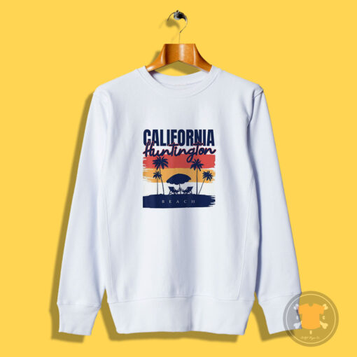 Huntington Beach California Vacation Ocean Palm Sweatshirt