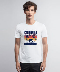Huntington Beach California Vacation Ocean Palm T Shirt