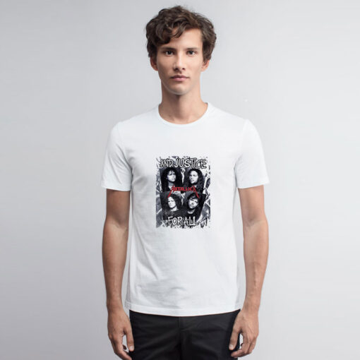 Metallica And Justice For All Band Photos T Shirt