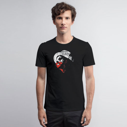 Alice Cooper Top Hat Red And White T Shirt