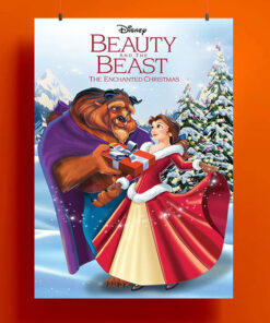 Beauty and The Beast Christmas Poster