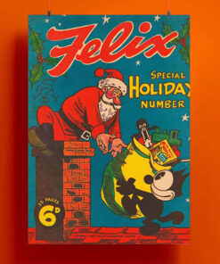 Felix & Santa Gift Christmas Poster