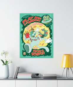 Flay Me To The Moon Itchy & Scratchy Poster 1