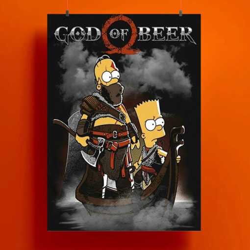 God Of Beer Simpson Poster