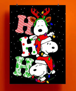 Ho Ho Ho Snoopy Christmas Poster
