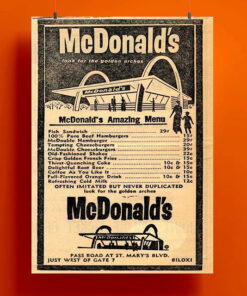 Mcdonald's Amazing Menu Poster