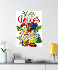 Merry Christmas Homer Family Poster 1