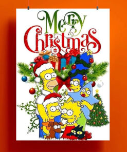 Merry Christmas Homer Family Poster