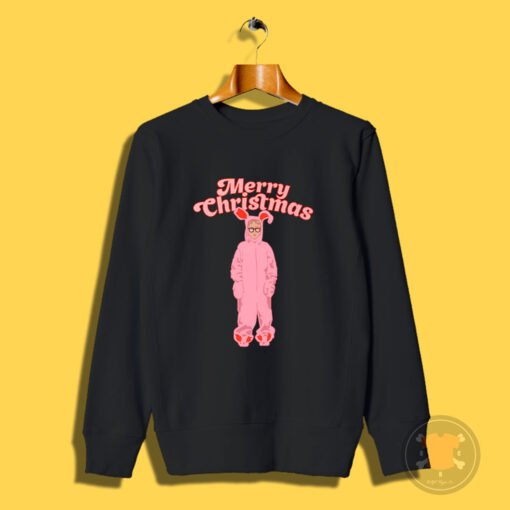 Merry Christmas Ralphie Pink Bunny Sweatshirt