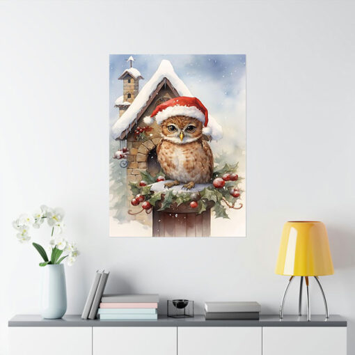 Owl Christmas Day Poster 1