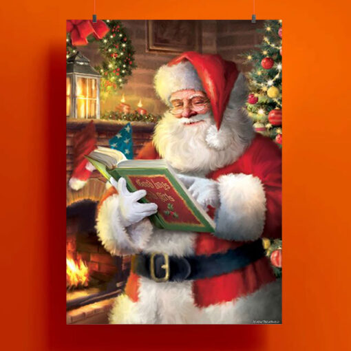 Santa Clause List Of Gift Poster