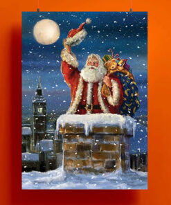 Santa at The Chimney Poster