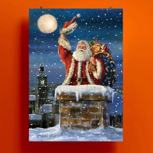 Santa at The Chimney Poster