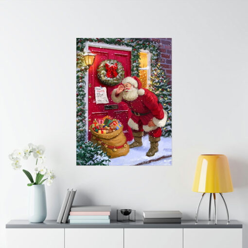 Santa at The Door Poster 1