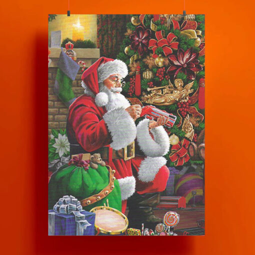 Santa with Toys Poster